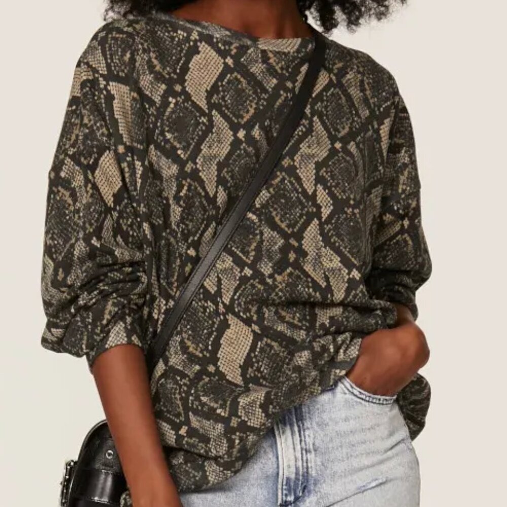 Show Me Your MuMu Sweatshirt - Women's Medium Green - Boyfriend Python Snake